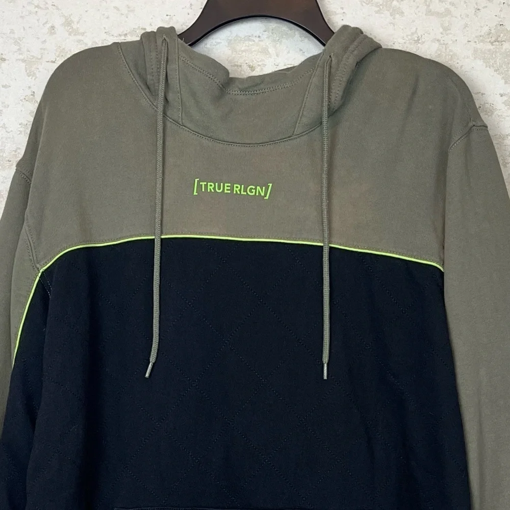TRUE RELIGION Fashion Forward Quilted Hoodie 2XL